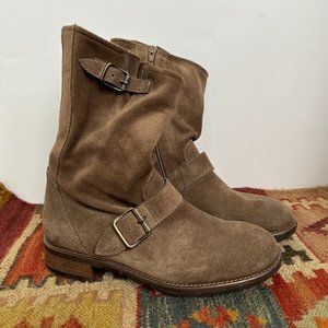 Paul Green Brown Suede Suri Buckle Boots -- US Women's Size 5